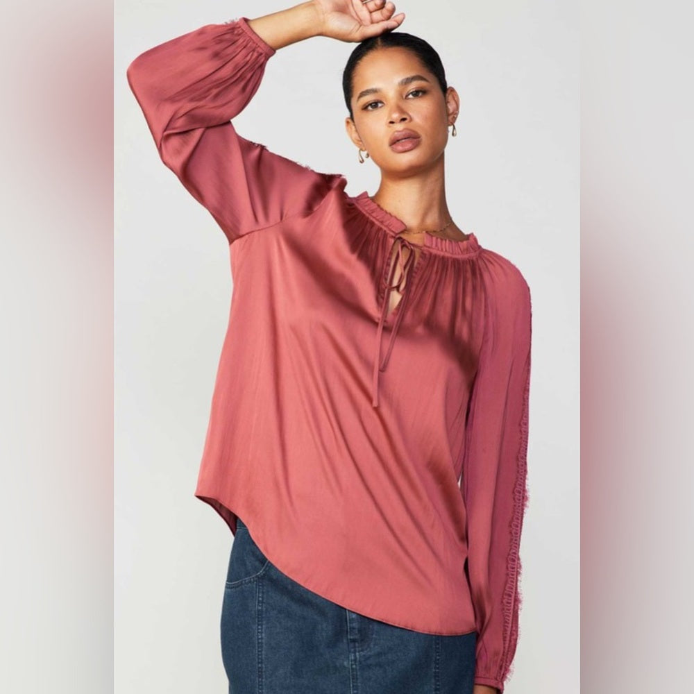 389. Current Air Lace Detail Mauve Women's Top