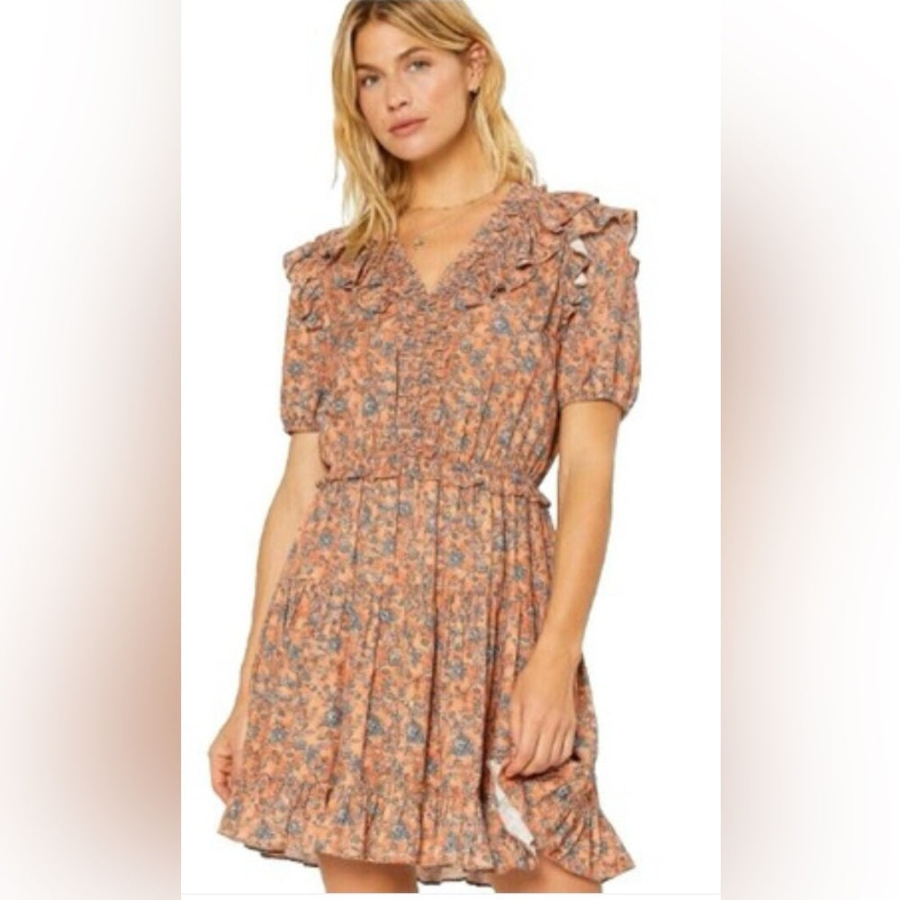 461. Current Air Floral Ruffle Dress