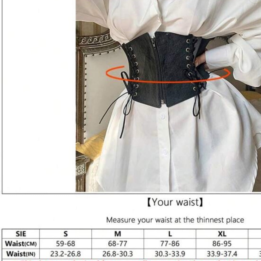494. Corset Lace Up Belt w/ Elastic Waist