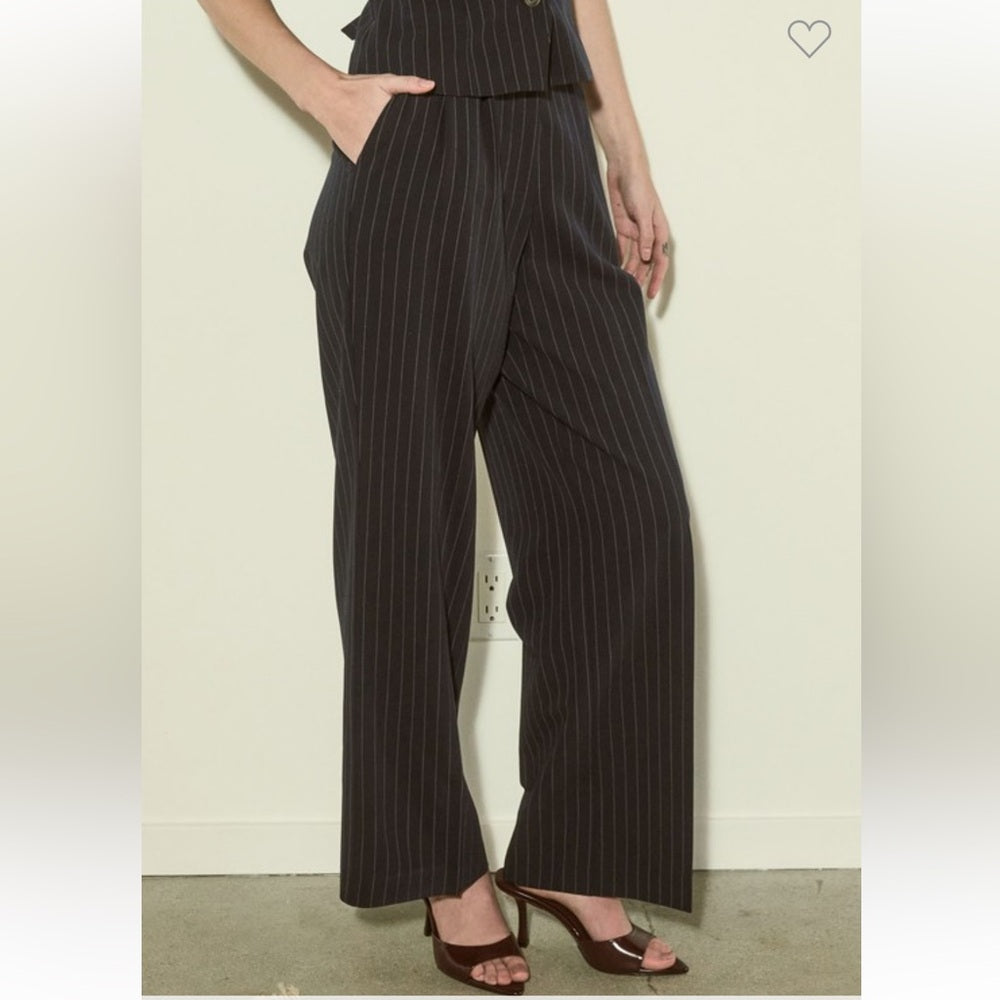 211. Navy Blue Classic Pinstripe Trousers