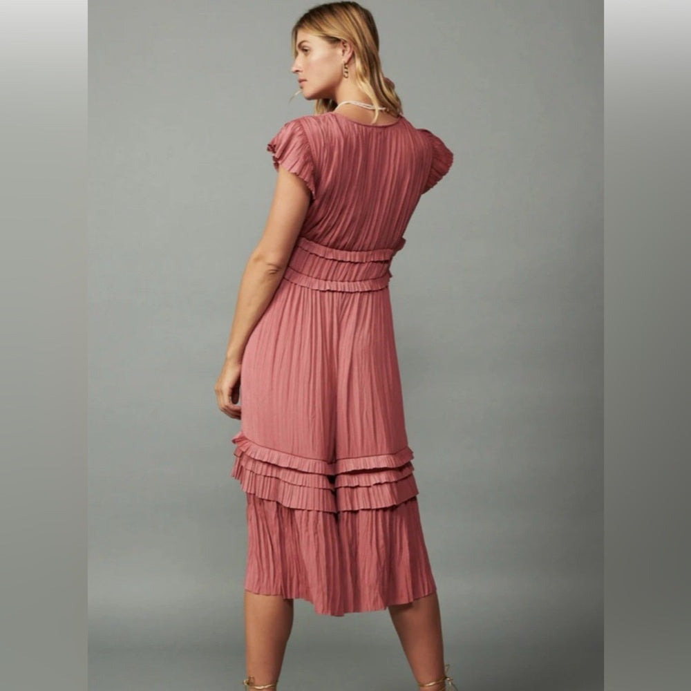 227. Sereia Pleated Midi Dress - CURRENT AIR