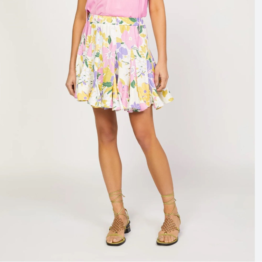 273. Current Air Floral Godet Skirt