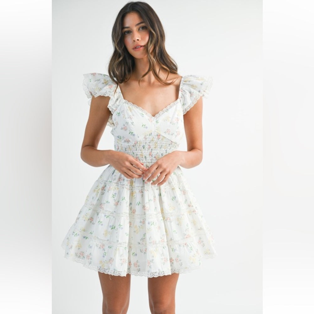 307. MABLE Summer Romance Floral Lace Dress