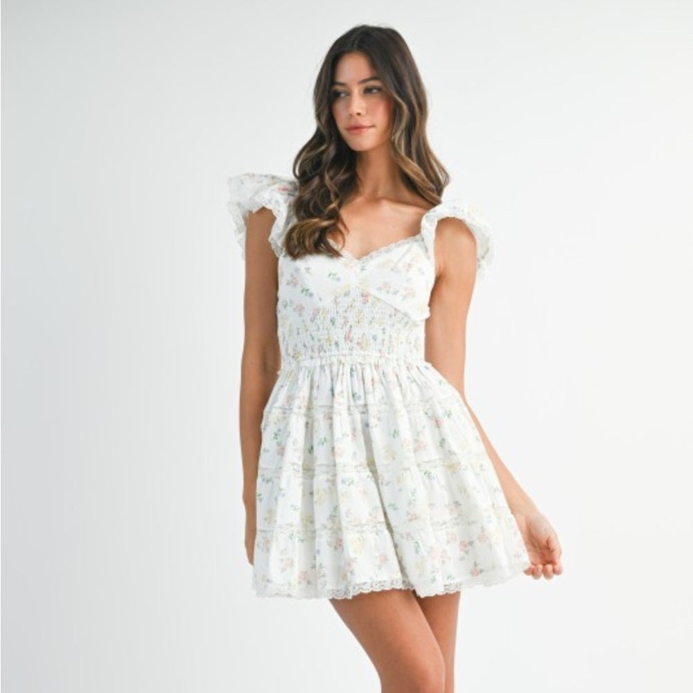 307. MABLE Summer Romance Floral Lace Dress