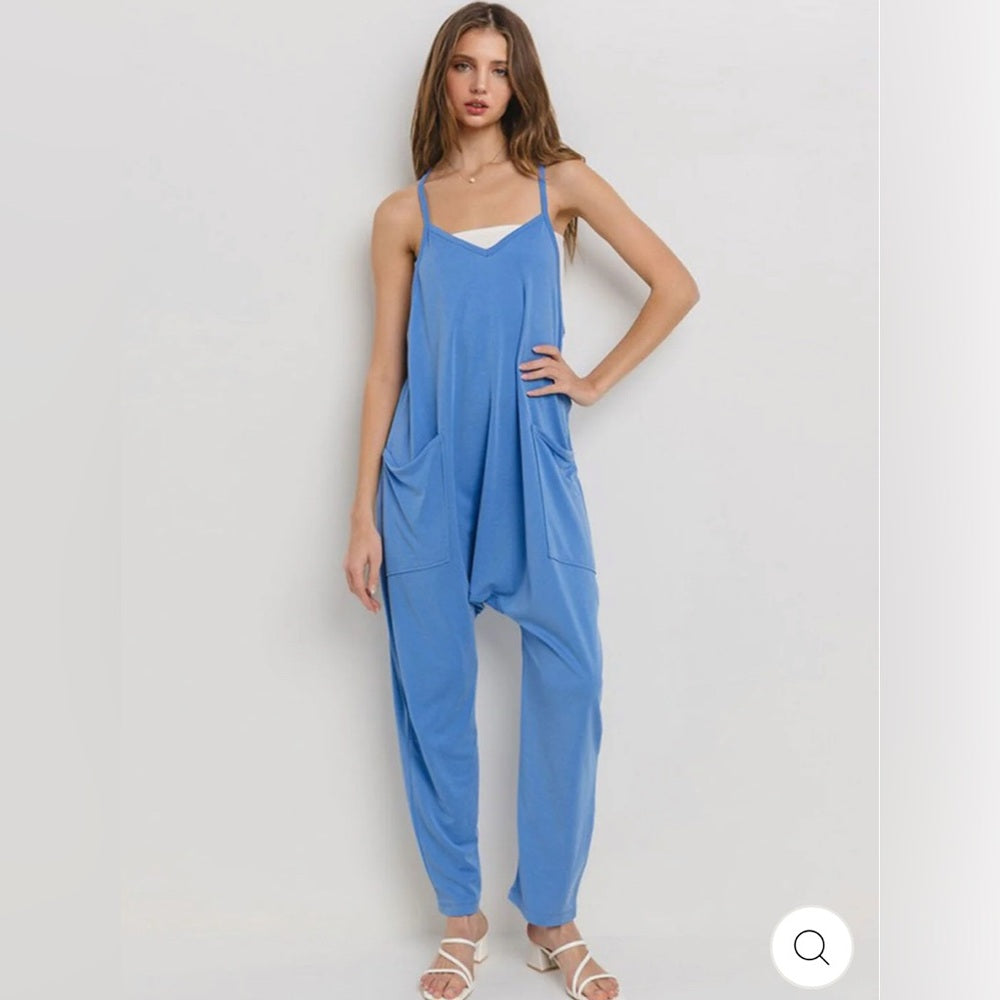 361. Blue Harem Jumpsuit