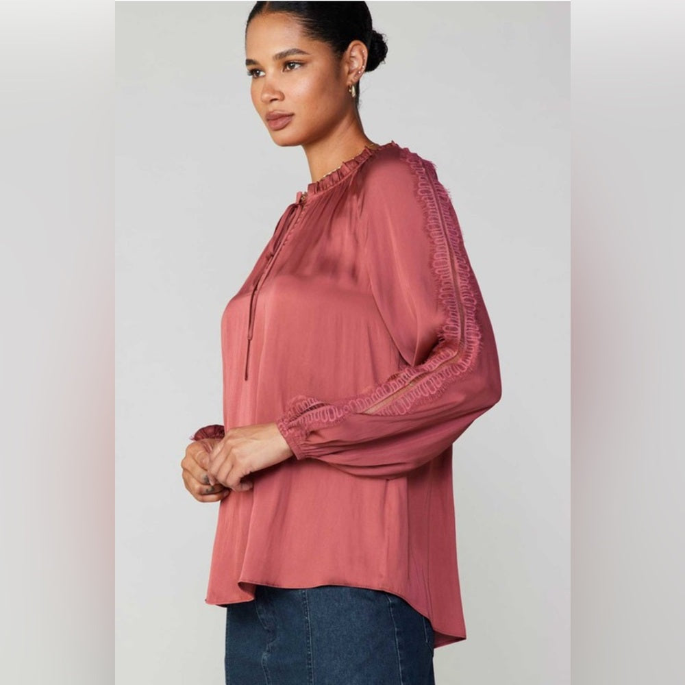 389. Current Air Lace Detail Mauve Women's Top