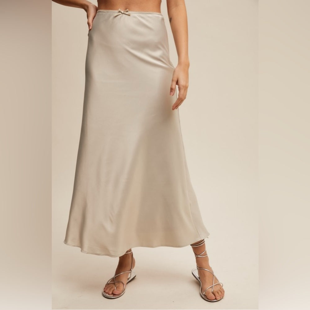 448. Dove Maxi Slip Skirt