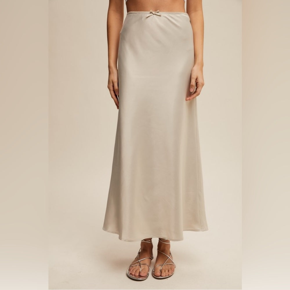 448. Dove Maxi Slip Skirt