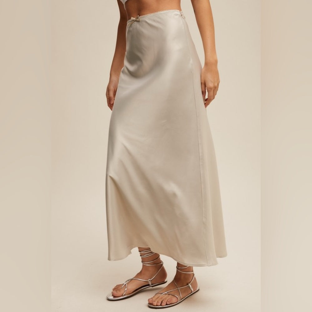 448. Dove Maxi Slip Skirt