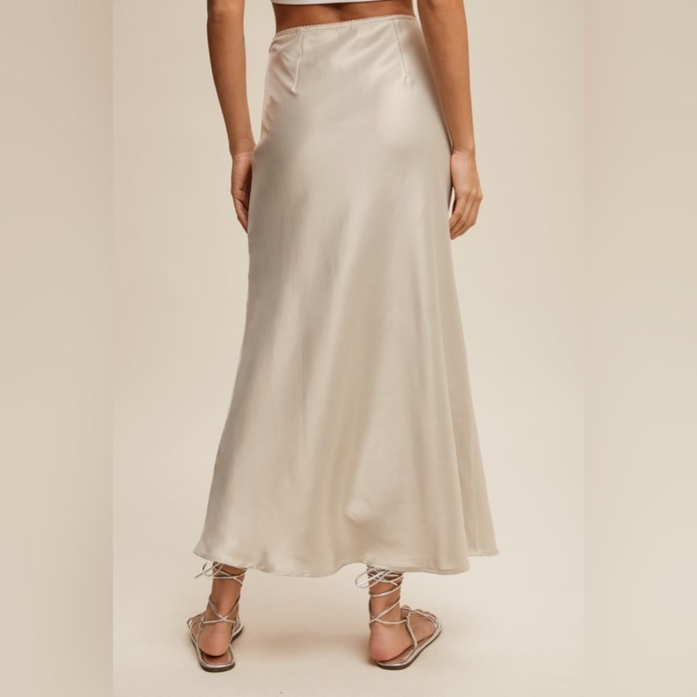 448. Dove Maxi Slip Skirt