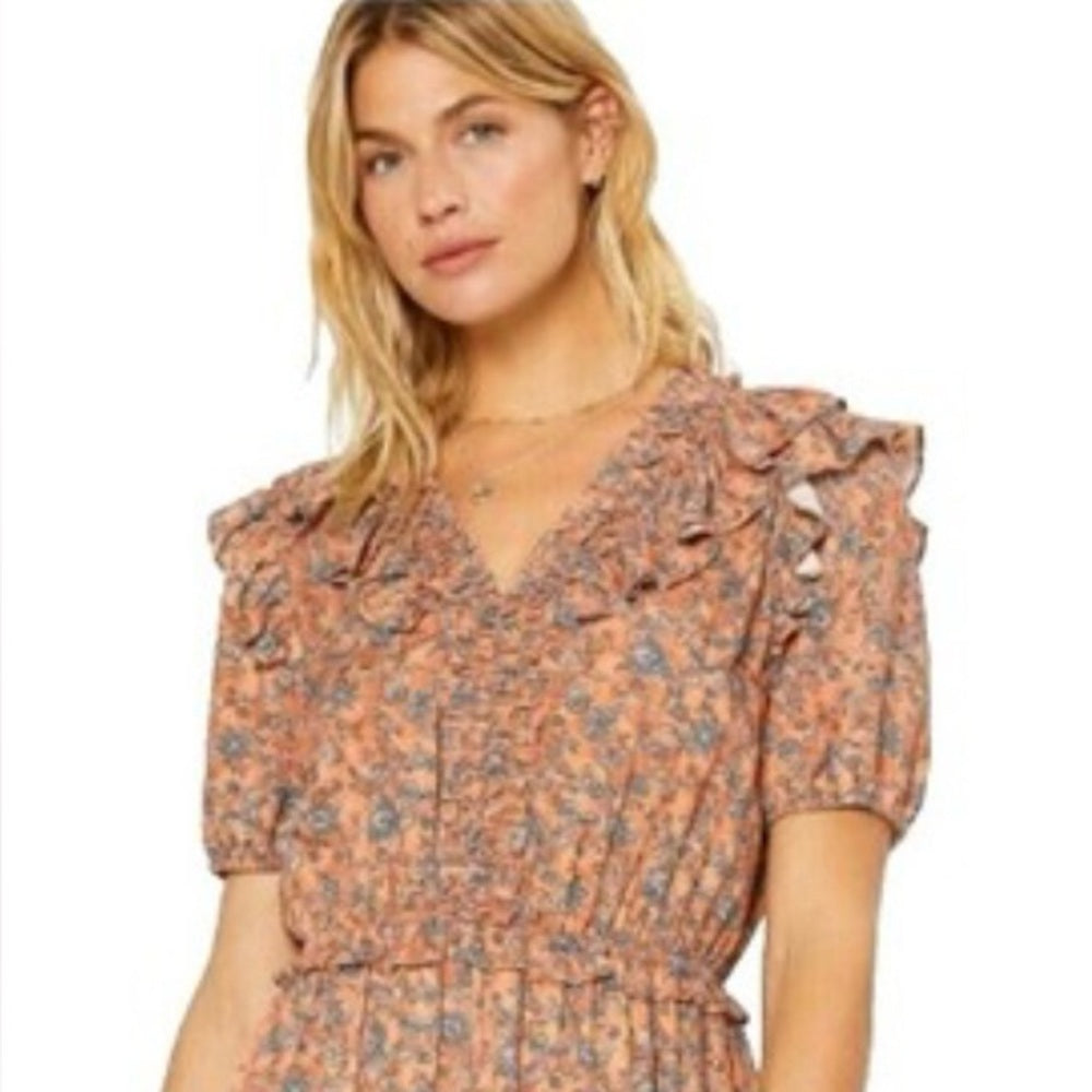 461. Current Air Floral Ruffle Dress