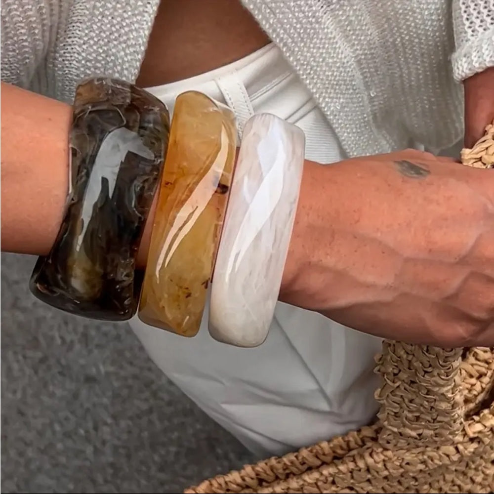 471. Multi-Color Resin Bangle Set