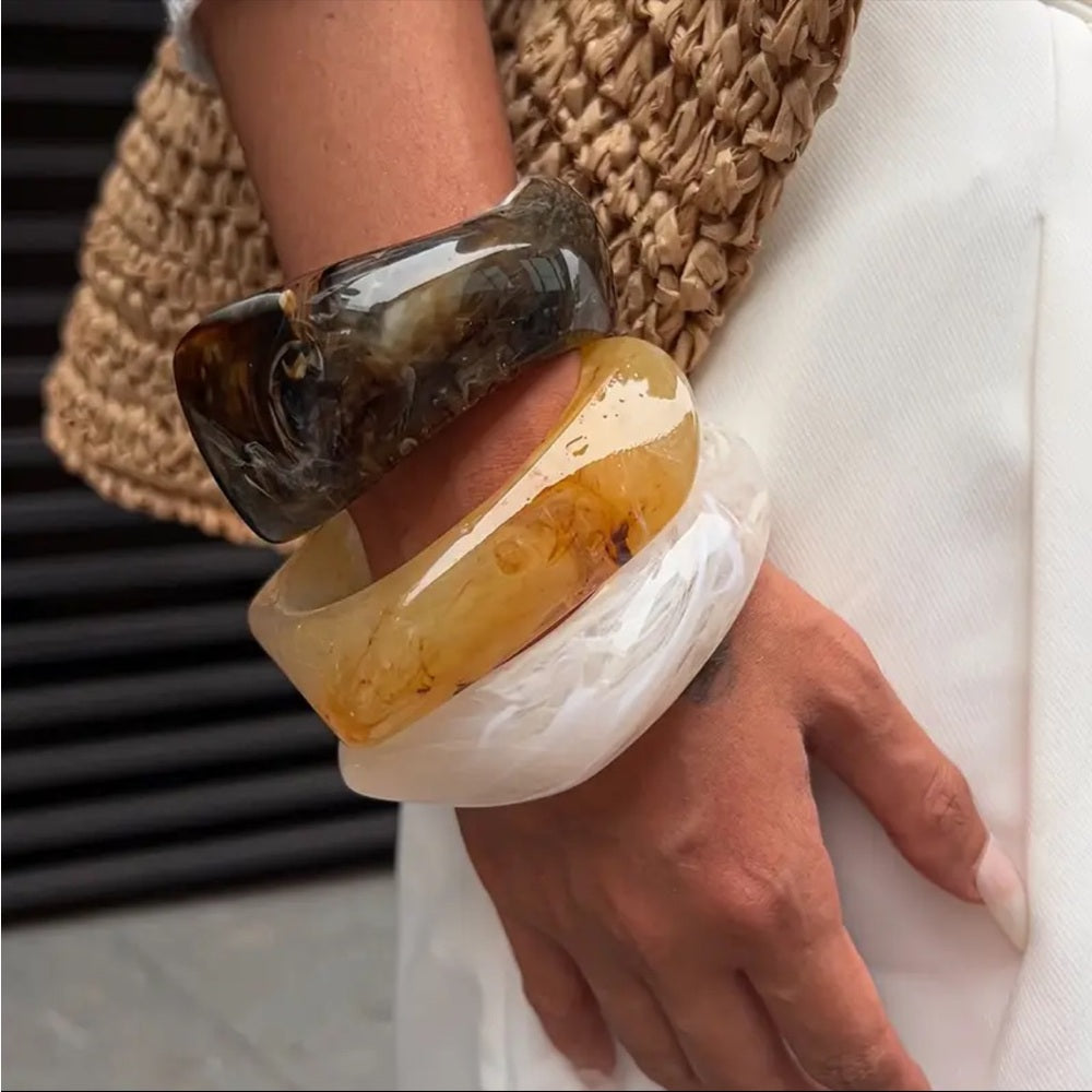 471. Multi-Color Resin Bangle Set