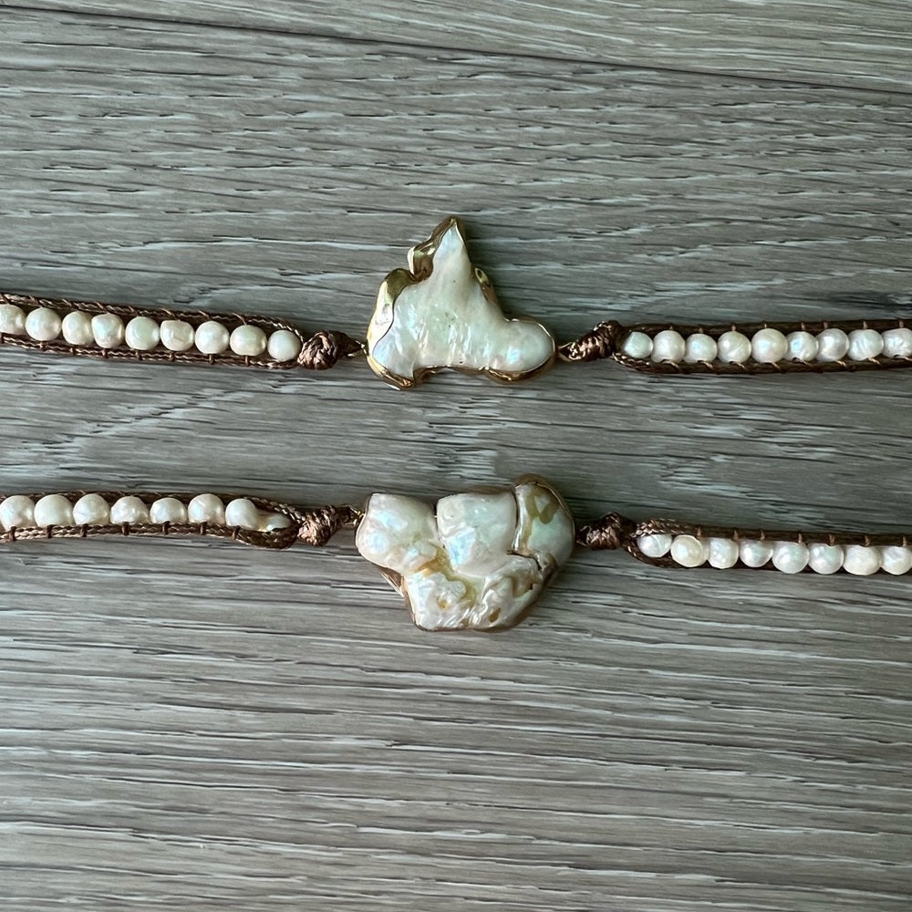 478. Freshwater Pearl Wrap Bracelet