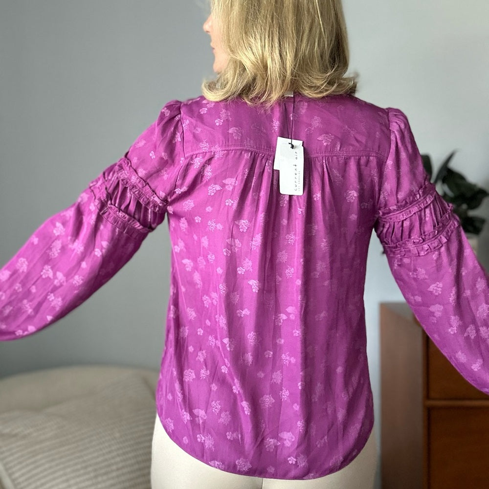 505. Current Air Purple Long Sleeve Women's Top