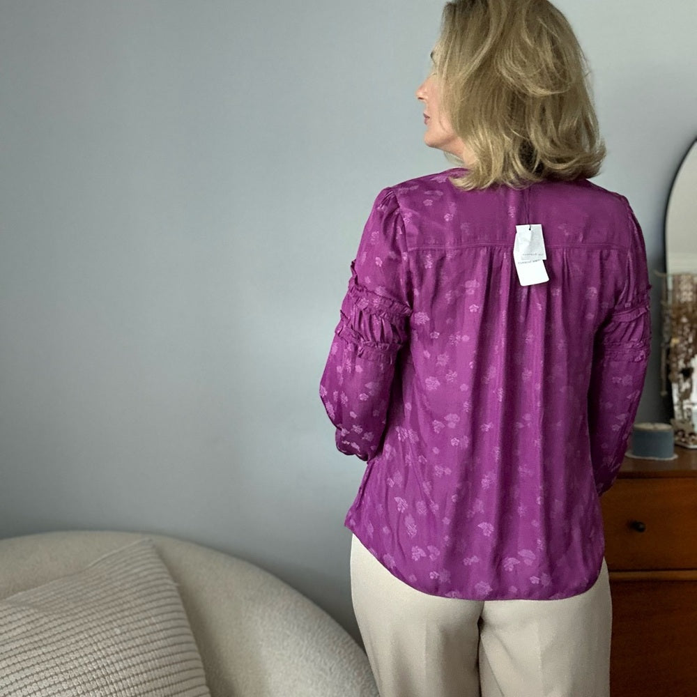 505. Current Air Purple Long Sleeve Women's Top