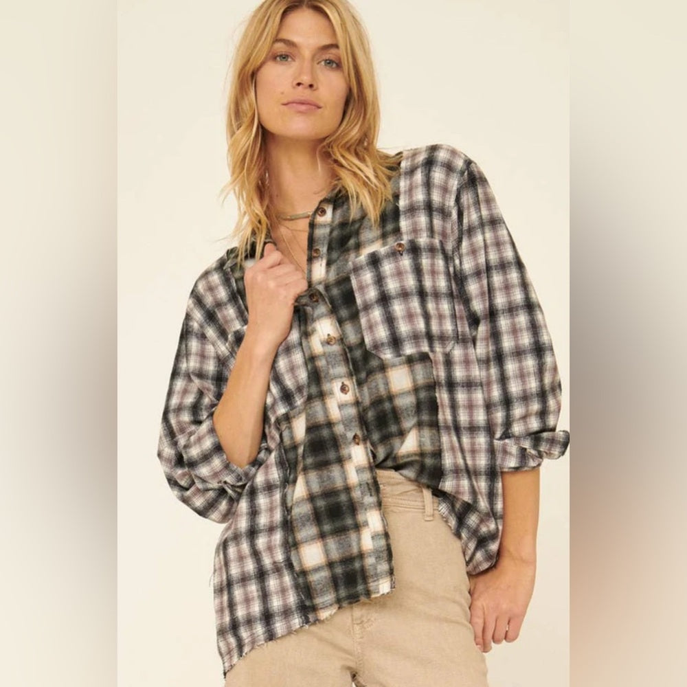 514. Plaid Button-Up Flannel