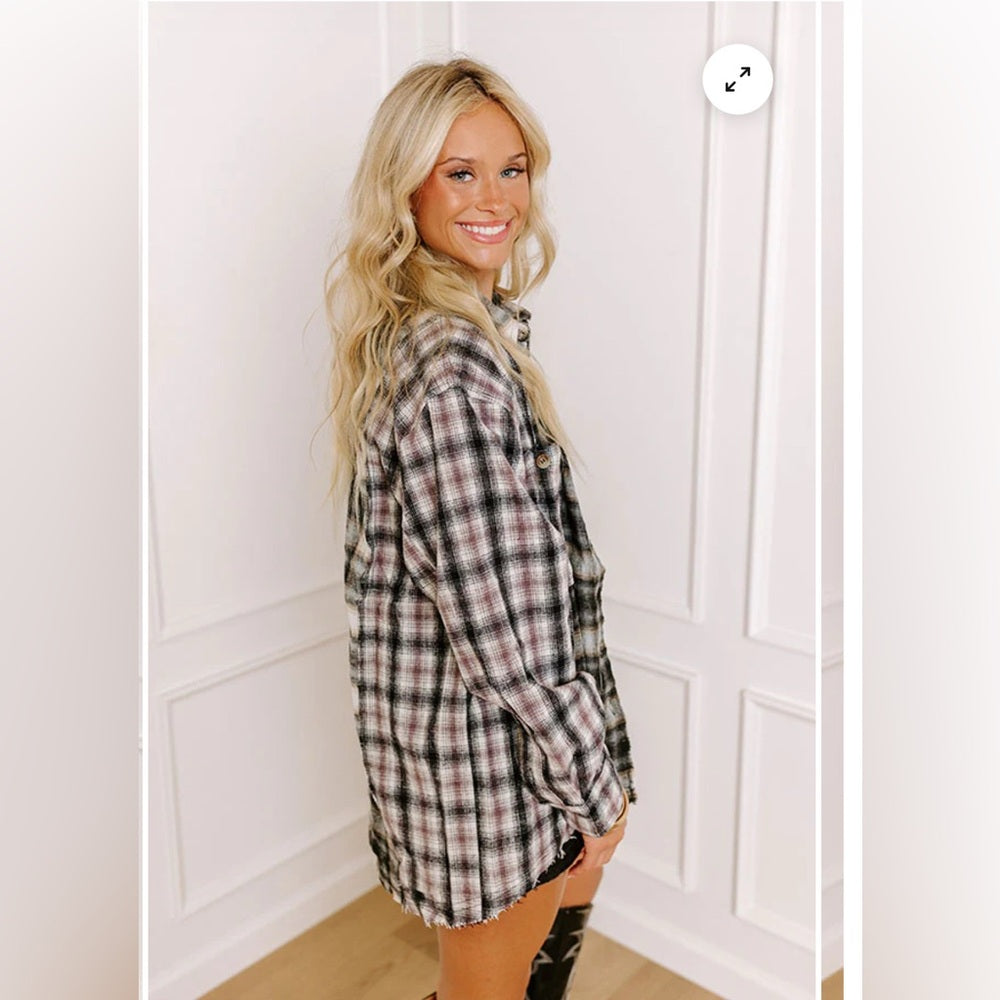 514. Plaid Button-Up Flannel