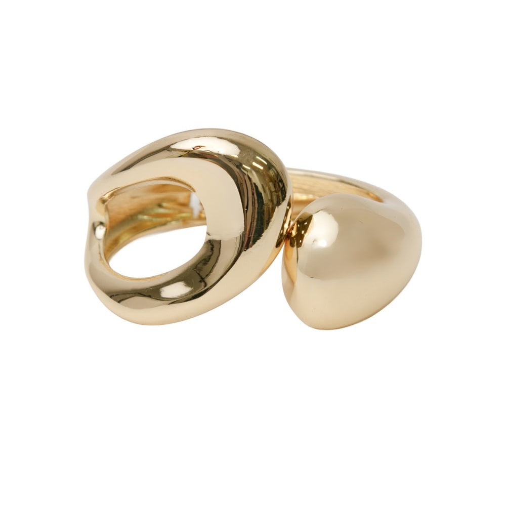 562. Gold Bangle Loop Bracelet