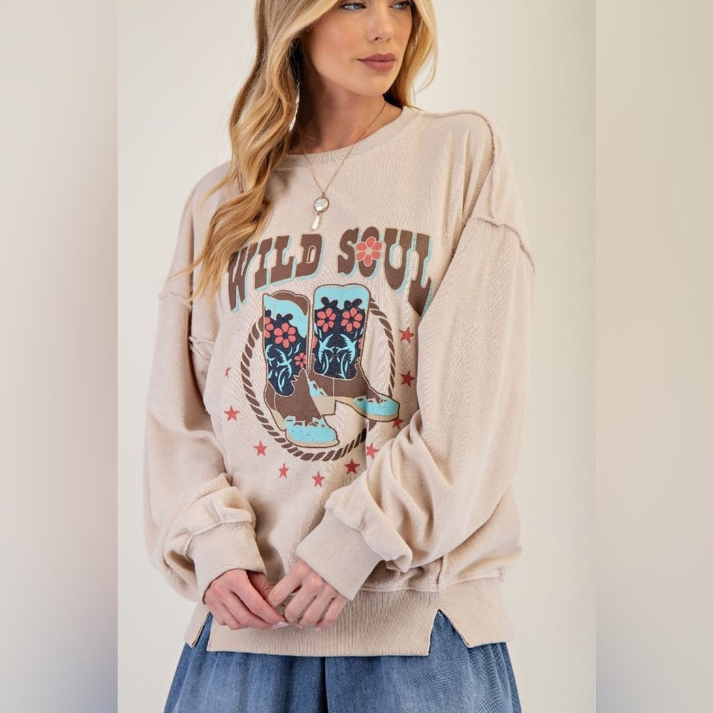 592. Easel Wild Soul Graphic Sweatshirt