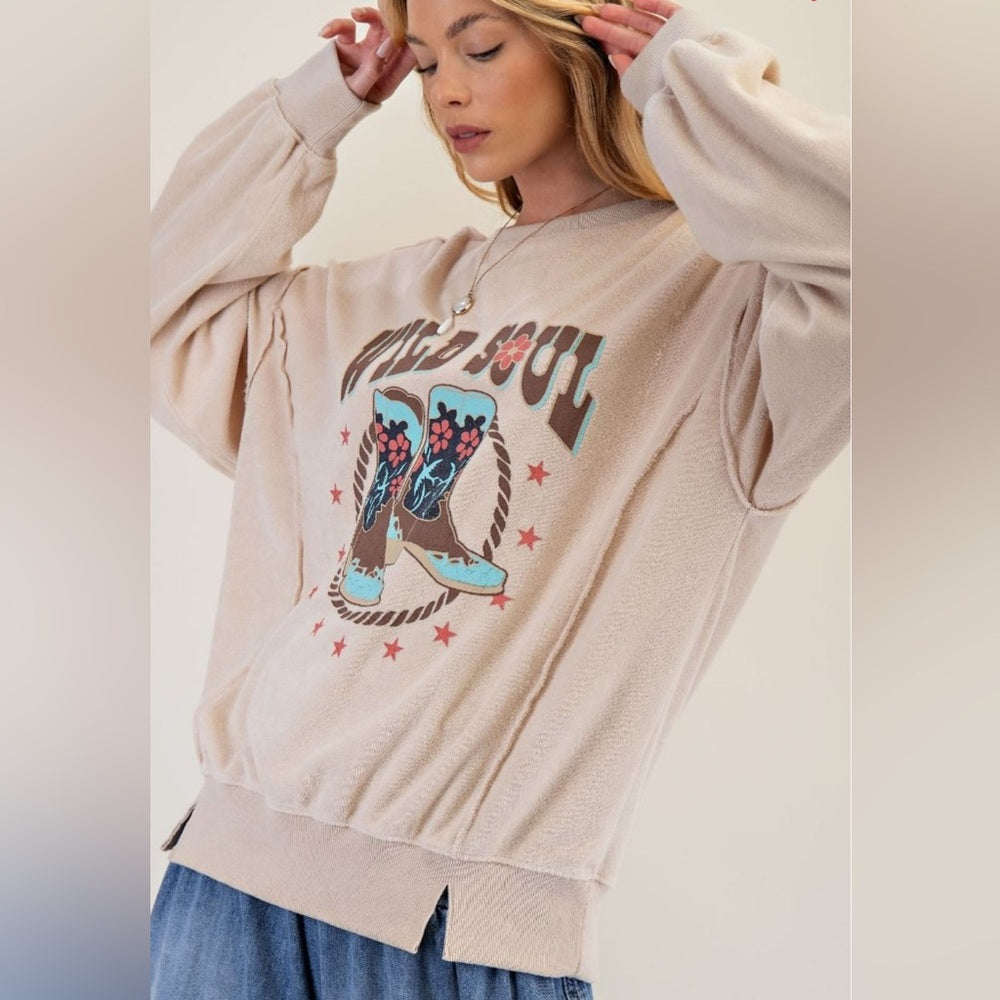 592. Easel Wild Soul Graphic Sweatshirt