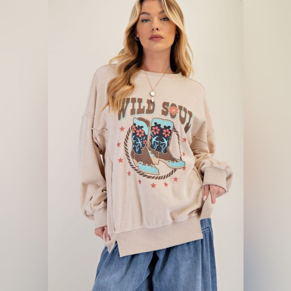 592. Easel Wild Soul Graphic Sweatshirt