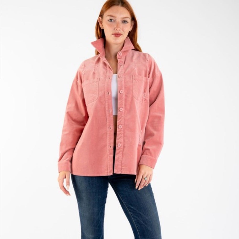 630. Pink Corduroy Cowgirl Jacket