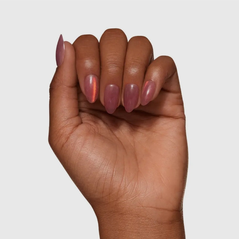 653. Glamnetic Rosé Glue-On Nails| Trendy Rose Pink Metallic Finish