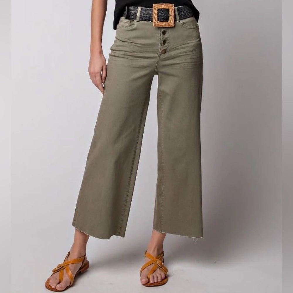 803. Easel Olive Wide-Leg Pants