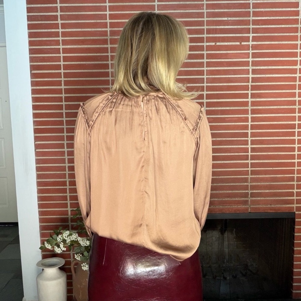 864. Current Air Camel Brown Blouse