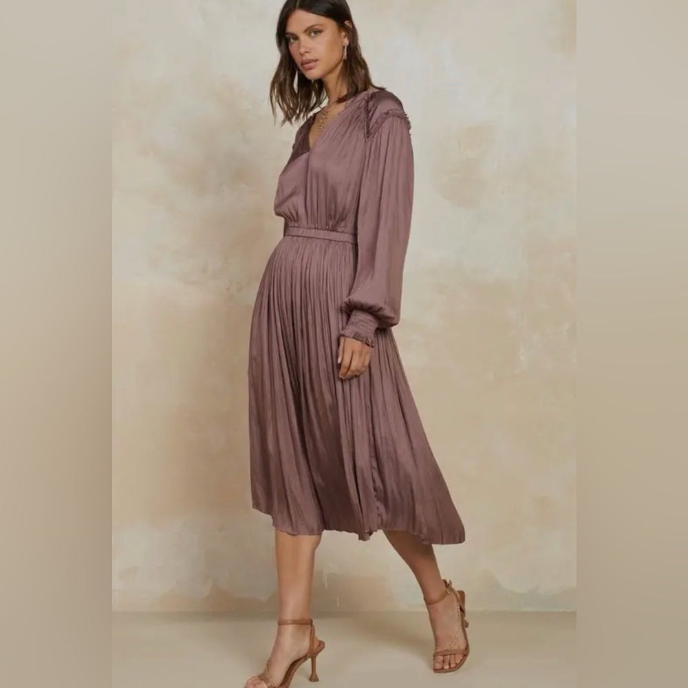 887. Current Air Long Sleeve Mauve Dress