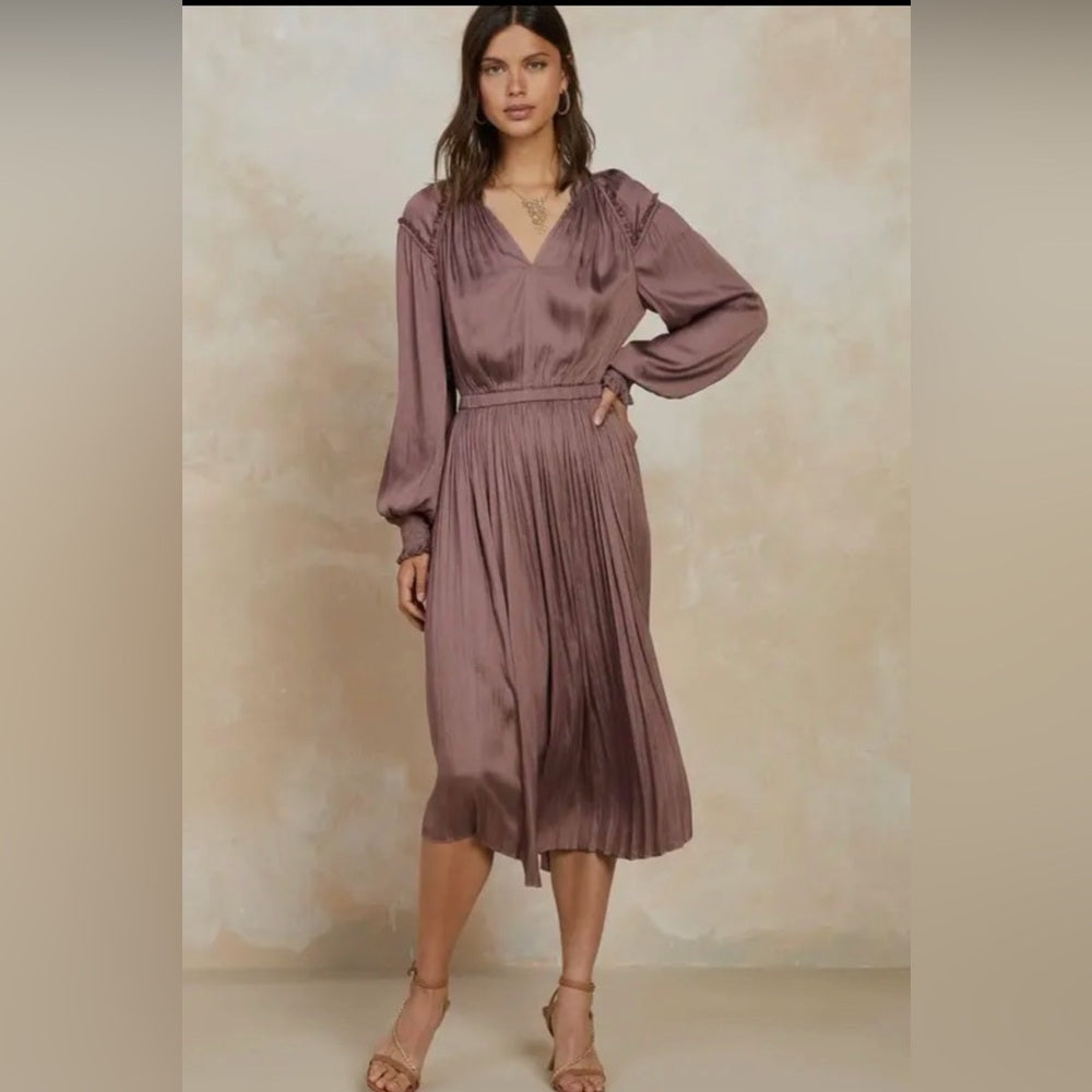 887. Current Air Long Sleeve Mauve Dress