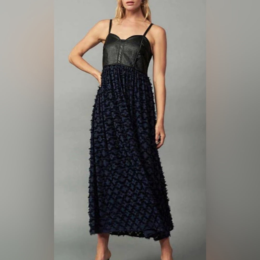 892. Current Air Black and Navy Corset Dress