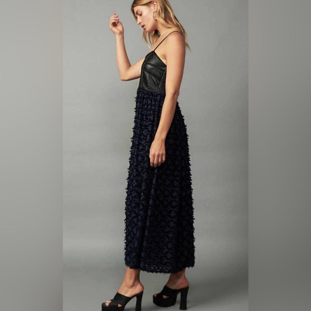 892. Current Air Black and Navy Corset Dress