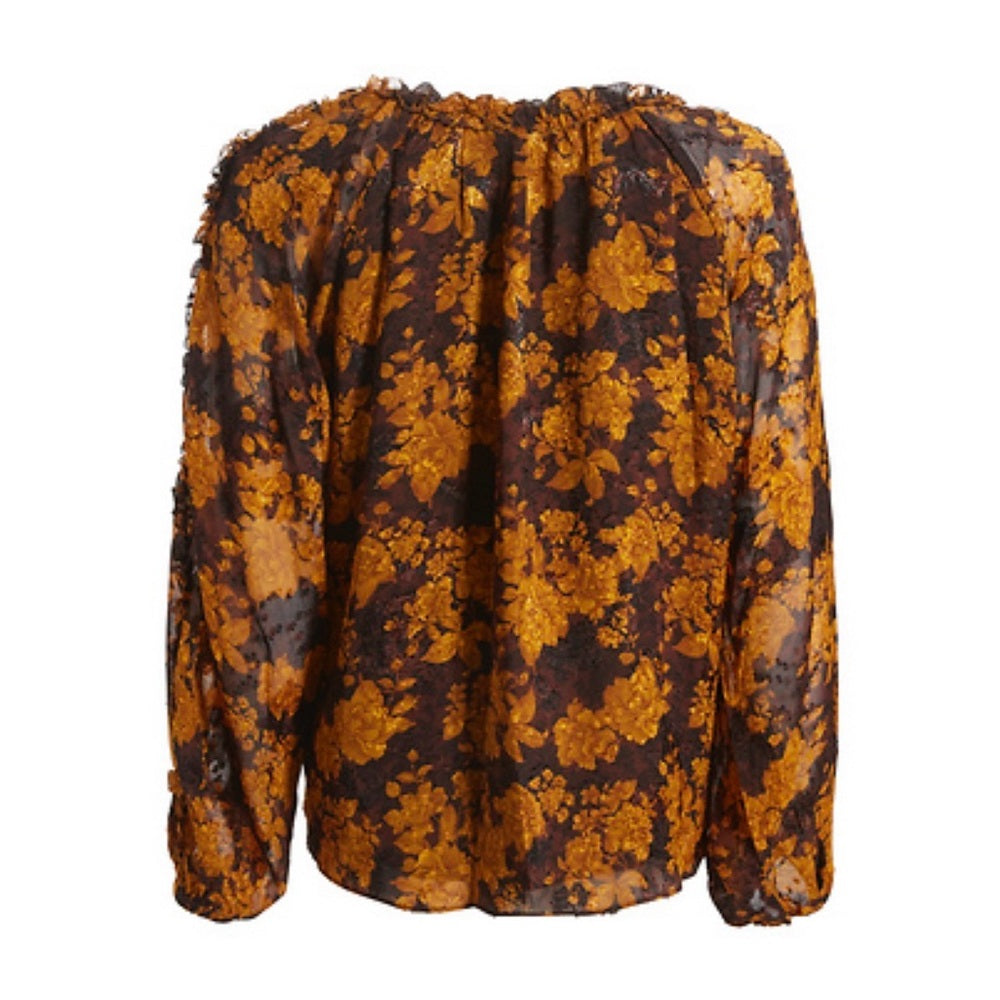 898. Current Air Floral V-Neck Blouse
