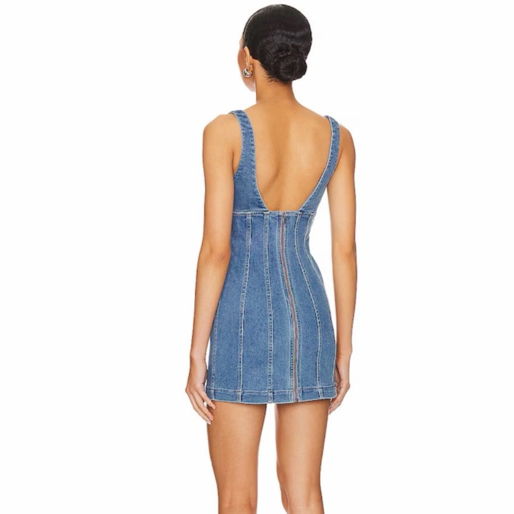 915. Revolve Luda Mini Dress in Washed Blue
MAJORELLE