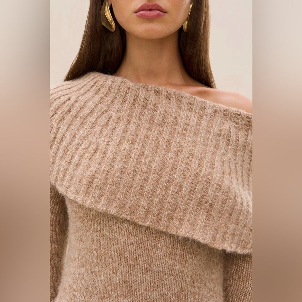 917 Cult Gaia Grayson Knit Midi Off-Shoulder Dress