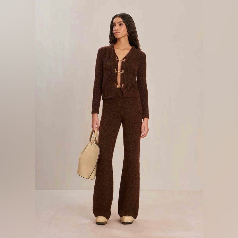 918. Cult Gaia ADELE KNIT CARDIGAN & PANT SET
