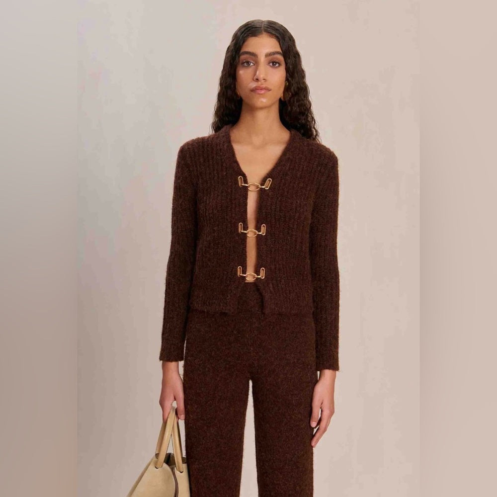 918. Cult Gaia ADELE KNIT CARDIGAN & PANT SET