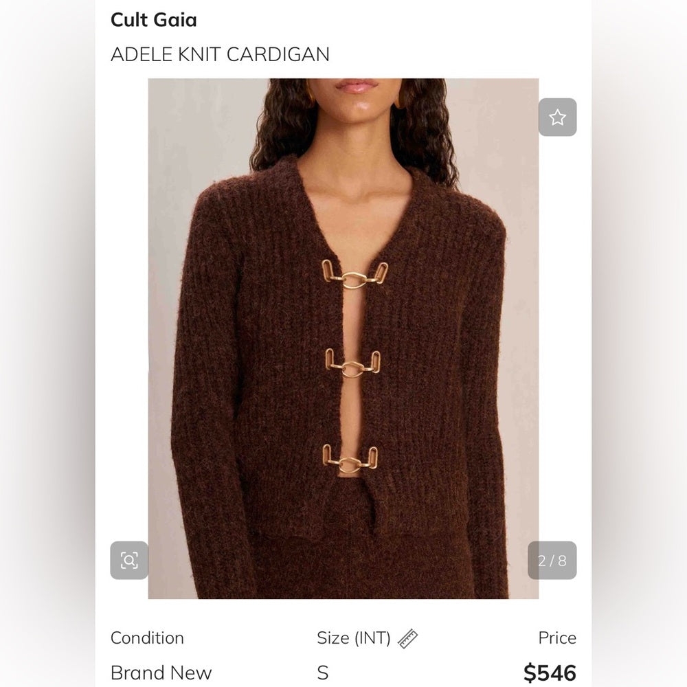 918. Cult Gaia ADELE KNIT CARDIGAN & PANT SET