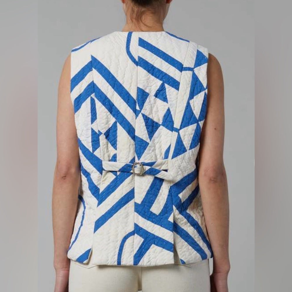 969. Still Here New York Ludlow Vest - Quilted Blue