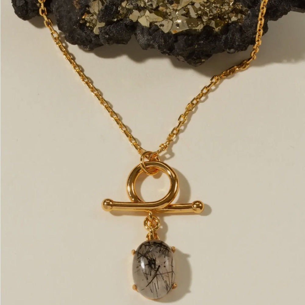 A4. Embrace Me Long Necklace - Tourmalinated Quartz