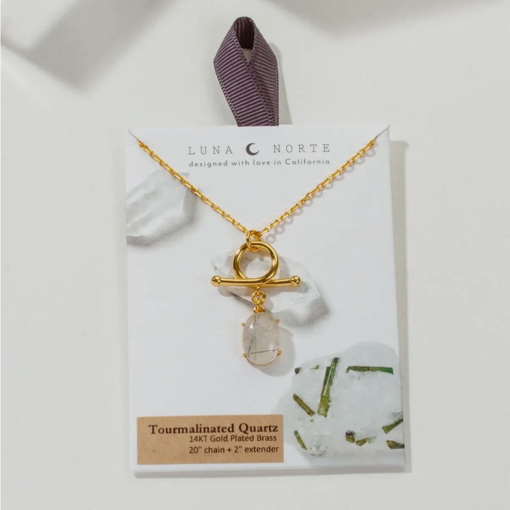 A4. Embrace Me Long Necklace - Tourmalinated Quartz