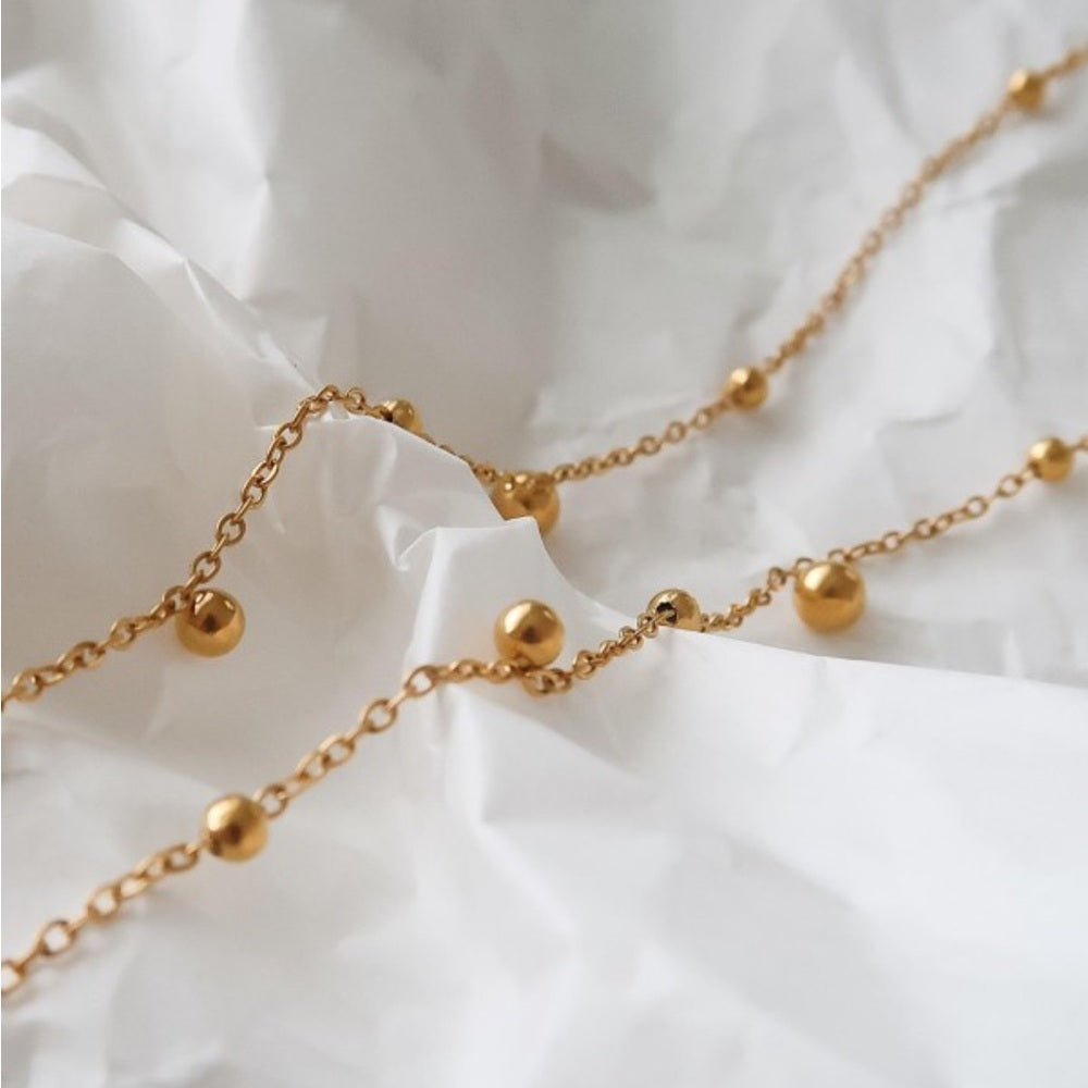A60. 18k Gold Non-tarnish Dressy Y Lariat Necklace
