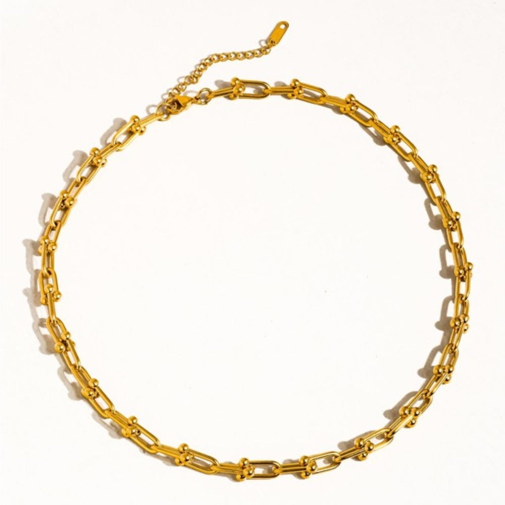 A59. 18k Gold Non-tarnish Bold Chain Necklace