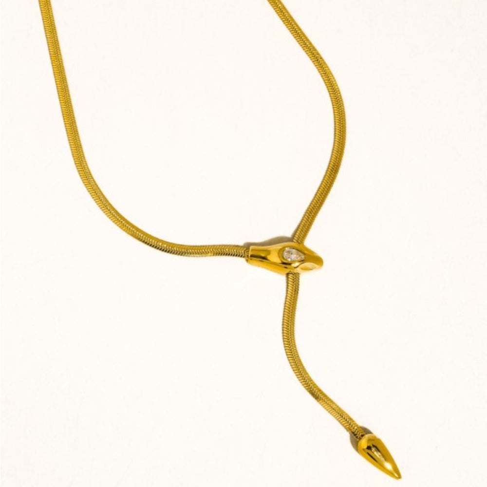 A61. 18K Gold Non-Tarnish Knot Necklace 18K Gold Plating Stainless Steel Pendant