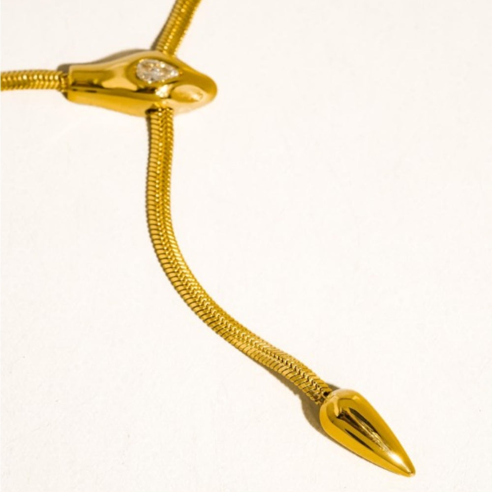 A61. 18K Gold Non-Tarnish Knot Necklace 18K Gold Plating Stainless Steel Pendant