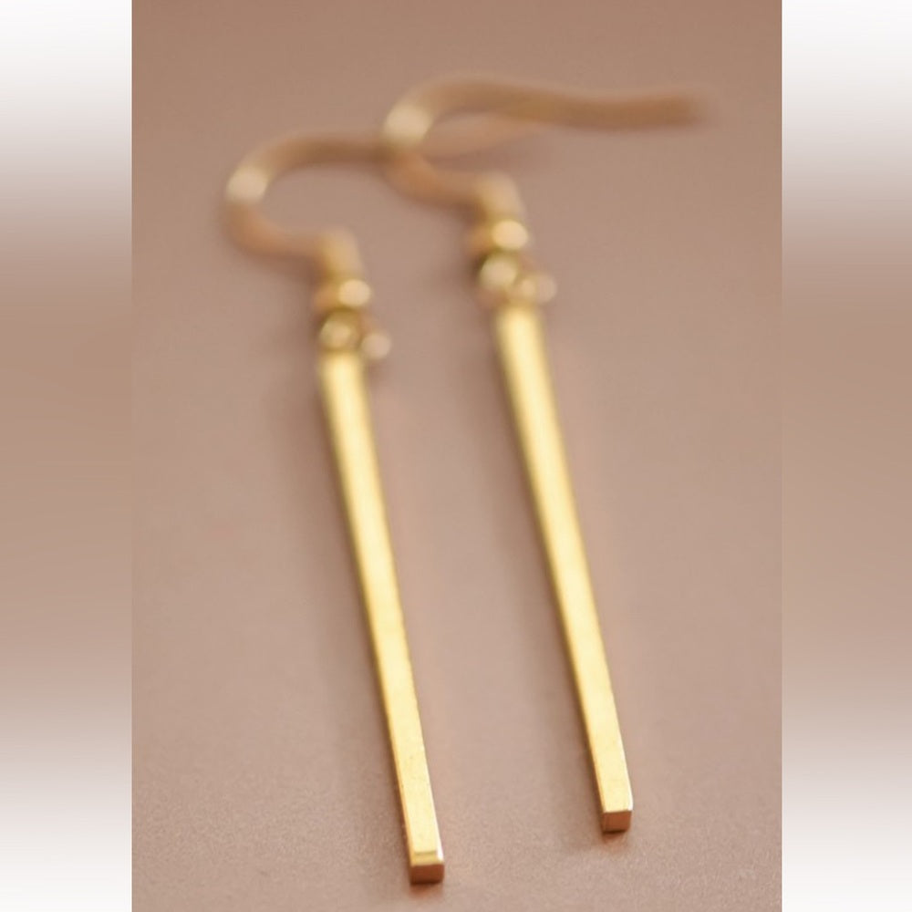 A67. 18k Waterproof Non-tarnish Stainless Steel Bar Drops