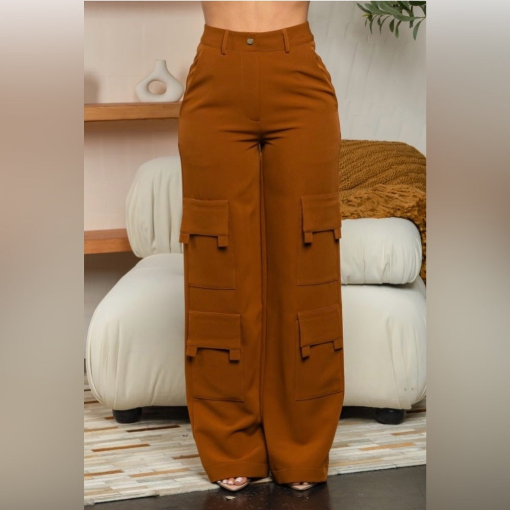 A73. Rust Brown Cargo Pants