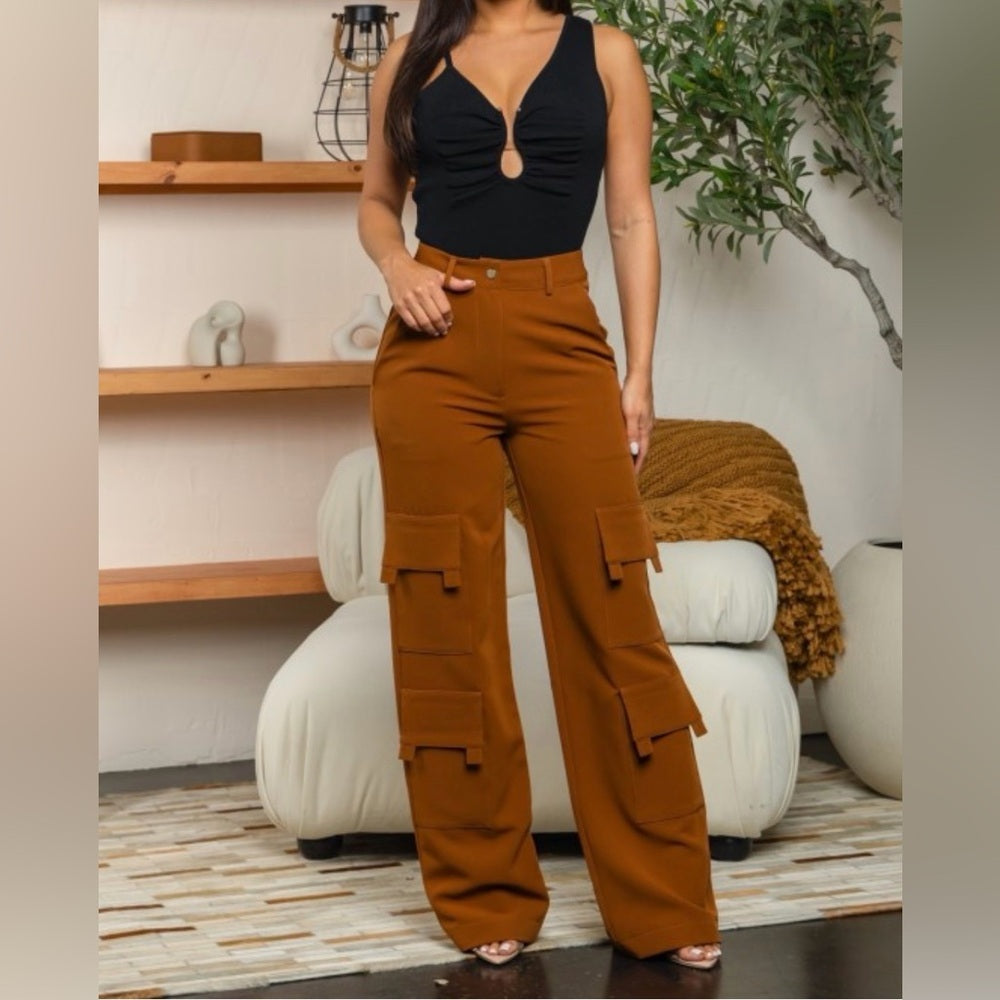 A73. Rust Brown Cargo Pants